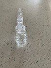Vintage Art Deco Perfume Bottle Clear Glass Vanity Type Bottle   Stopper