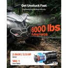 Uimoso 6000 Lbs Electric Winch 12v With Synthetic Rope   Wireless Remote Control