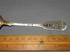 Antique Silver 84 Gold Wash Savinkov V  Russian  Spoon Niello Moscow 1886