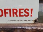 Vintage Smokey Bear Porcelain Sign Old 1978 Forest Service Agriculture Park Fire