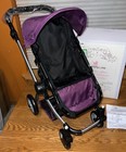 Mommy   Me Babyboo Foldable Doll Stroller Pram  Convertible Seat  Purple Black