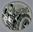2019 Tuvalu Marvel Series Captain America Avengers 1 Oz  999 Silver Coin