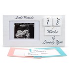 White Ultrasound Sonogram Picture Frame With Milestone Tracker     Elegant 