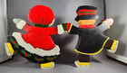 Skaters Boy Girl Painted Wooden Winter Holiday Christmas D  cor Handmade Craft