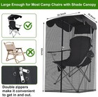 63 h Mosquito Net Cover Canopy Chair Bug Barrier Mosquitos Mesh Tent Black Chair