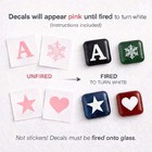 Air Force Marine Army Navy 4 Pcs 2 Inch White Fused Glass Decals