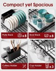 Dish Drying Rack In Sink - Expandable Stainless Steel Dish Rack Over The Sink   