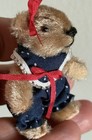 Artisan Mini 2    Plush Teddy Bear Navy Romper Dollhouse Miniature 1 12 So Cute