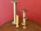 Vintage Wood Industrial Textile Mill Spools Set Of 4