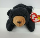 Blackie The Bear Set Of 2  Authentic New Ty Beanie Baby Retired  Black Bear