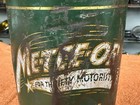Original Early Vintage Me-tee-or Motor Oil Quart Metal Can Display Old Gas