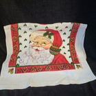 2pk Christmas Dish Tea Towel Cotton Winter Holiday Santa Claus   Holly Towels