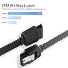 3pcs Black Sata Cable Iii 15 Inch Compatible For Hdd Ssd
