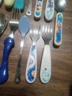 Toddler Silverware Lot Of 23 Pieces Decent Condition Usable Spoons Forks Knives