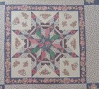 Vtg cranston  calicos  Star  Flowers Quilt Pattern  cotton Fabric   15 25 x15 