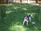 Foldable Dog Playpen  8 Panels  24  Kennel Fence  Indoor   Outdoor  Black