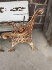 Vintage Bench Ends Gorgeous Scroll Work 
