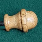 Turned Wood Wine Cork Bottle Stopper Brown Woodgrain