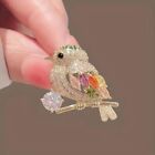 Shiny Rhinestone Cute Bird Corsage Brooch Decorated Clothing Lapel Pin Women Men
