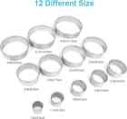 12 Pcs Cookie Biscuit Cutter Set Donut Hole Baking Round Ring Molds Cooking Cake