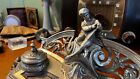 Victorian Metal Inkstand With Two Inkwells