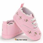 Infant Baby Girl Floral Crib Shoes Soft Sole Anti-slip Sneakers Canvas 