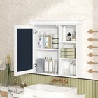 Wall Mounted Bathroom Medicine Cabinet With Mirror White Mdf