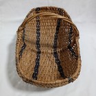 Vintage Large Buttocks Gathering Splint Primitive Wood Basket 12  X 20 