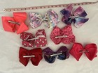 Lot Of 8 Hair Bows Mostly Jojo Siwa - Unicorn Heart Cupcake Rhinestone  