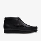 Clarks Wallabee Boots Smooth Black Leather Mens Multiple Size Shoes 26155512 New