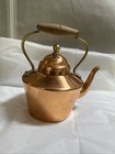 Vintage Copper   Brass Tea Kettle Pot Wooden Handle Gopral  Made In Portugal