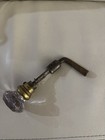 Vintage Brass Door Handle Lever W  Clear Glass Door Knob Antique Architectural