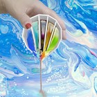Paint Cup With Handle  Silicone Split Cup  Acrylic Pouring Strainers  Scraper   