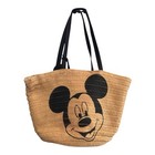 Disney Mickey Mouse Straw Beach Bag  small Stain  See Pic 