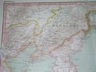 1920 Nice Unusual Original Map Korea China Japan Tokyo Seoul Manchuria Beijing