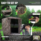 3-4 Person Hunting Blind - 270 Degree See Through Deer Blind With Magnetic