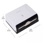 Wall Mount White Paper Towel Tri-fold Towel Dispenser 10 25 In  L X 3 75 In  W X