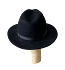 Vintage Country Gentleman Black Wool Leisure Felt Western Fedora Hat Men s Large