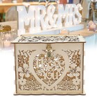 Wedding Card Box Envelope Lock Money Large Wooden Holder Reception Party