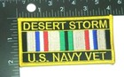 U s  Navy Vet Desert Storm Patch With Southwest Asia Service Medal Ribbon