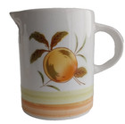 Vtg Harmony House Tangerine Ironstone 4264 Creamer   Sugar Dish W Lid  20745