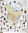     1972-12 December Indians Of North America National Geographic Map Poster  - A3