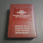 Bankers Utilities Book Bank Burgundy First National Bank Of Oregon 1 Key Nice