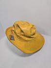 Vintage Kaufman Black Diamond Rubber Rainhat Made In Canada Yellow 