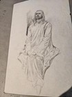 Original Art Of Jesus By Dan Adkins 1996 One Ink And One Pencil Drawing
