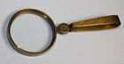 Vintage Antique Style Brass Magnifying Glass Hand Lens Colonial Style Magnifier
