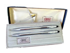 Classic Century   Lustrous Chrome Pen And Pencil Set  3501 Nib