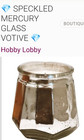 New 12 Silver Speckled Mercury Glass Candle Holders W  White Unscented Candles