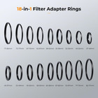 K f Concept 18 Pieces Filter Ring Adapter Set   Camera Lens Filter Metal Steppin