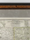 Arizona New Mexico Antique Original Vintage 1902 New Century Atlas Map Framed